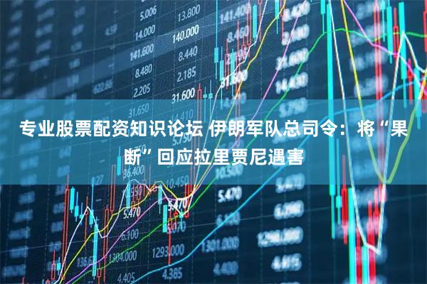 专业股票配资知识论坛 伊朗军队总司令：将“果断”回应拉里贾尼遇害